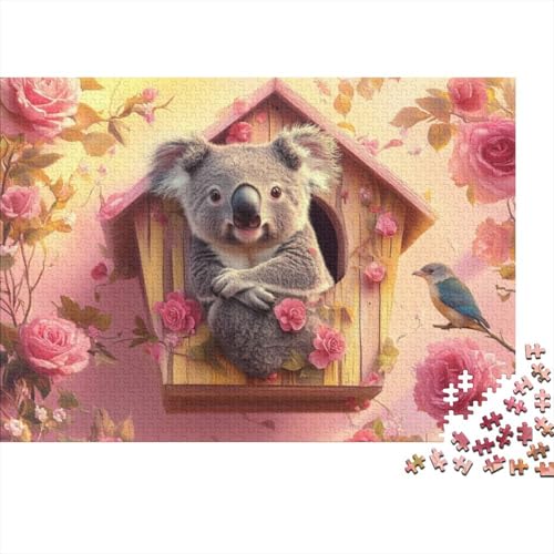 500-teilige Holzpuzzles Für Erwachsene Cute Koala Puzzles 500 Teile Stressabbauende Puzzles 500pcs (52x38cm) von KHHKJBVCE