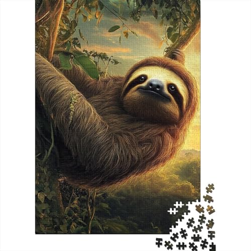 500-teilige Holzpuzzles Für Erwachsene Cute Sloth 500-teiliges Puzzle, Komplexe Puzzles Für Erwachsene 500pcs (52x38cm) von KHHKJBVCE