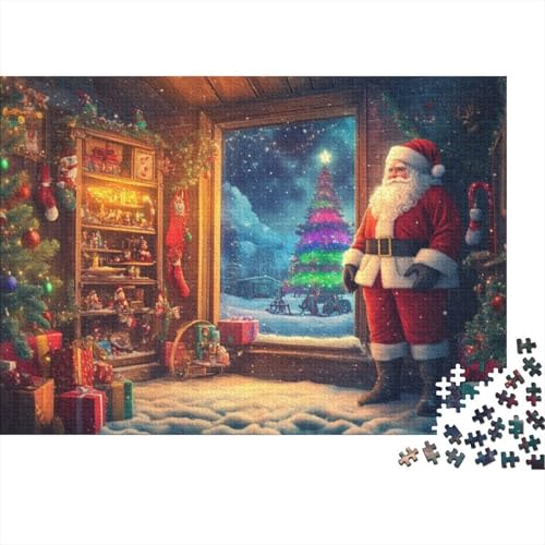 500-teilige Holzpuzzles Für Erwachsene Father Christmas Puzzles 500 Teile Stressabbauende Puzzles 500pcs (52x38cm) von KHHKJBVCE