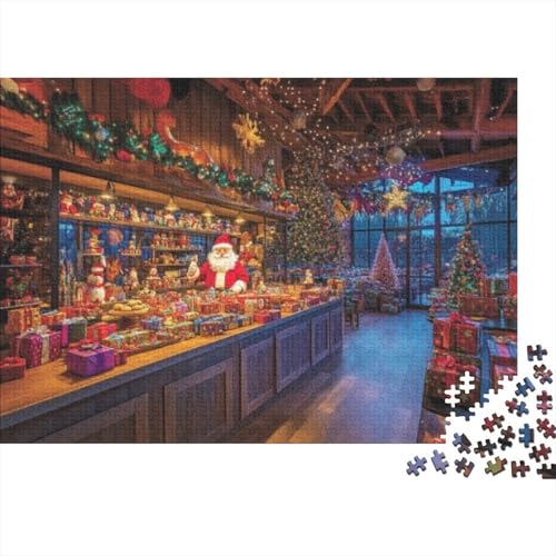 500-teilige Holzpuzzles Für Erwachsene Father Christmas Puzzles 500 Teile Stressabbauende Puzzles 500pcs (52x38cm) von KHHKJBVCE