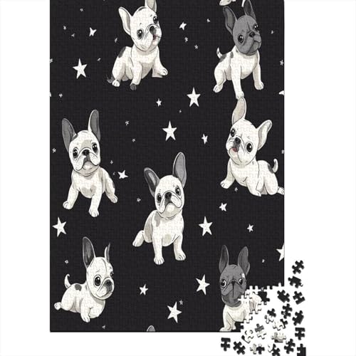 500-teilige Holzpuzzles Für Erwachsene French Bulldog Puzzles 500 Teile Puzzle 500pcs (52x38cm) von KHHKJBVCE