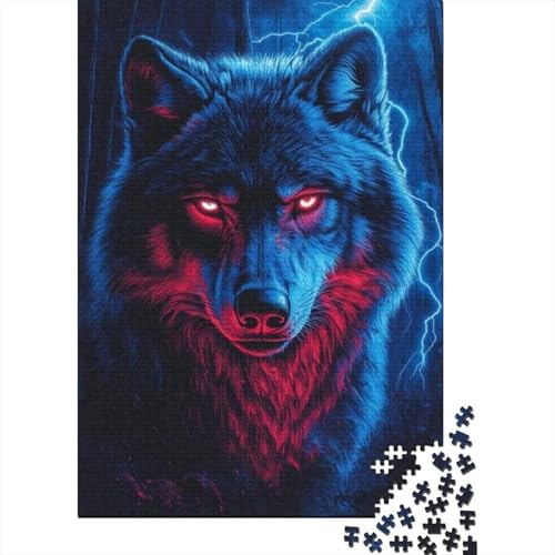 500-teilige Holzpuzzles Für Erwachsene Wolf Puzzle Mit 500 Teilen, Herausfordernde Puzzles Für Erwachsene 500pcs (52x38cm) von KHHKJBVCE