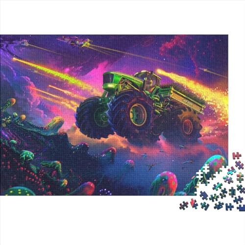 Alien Tractor 3D-Puzzles Für Erwachsene, Puzzles Für Erwachsene, 1000 Teile, Puzzles, 1000 Teile, Schwierig Und Herausfordernd, Großes Puzzle, Spiel, Spielzeug, Geschenk, Geeignet Für Kinder Über 12 J von KHHKJBVCE