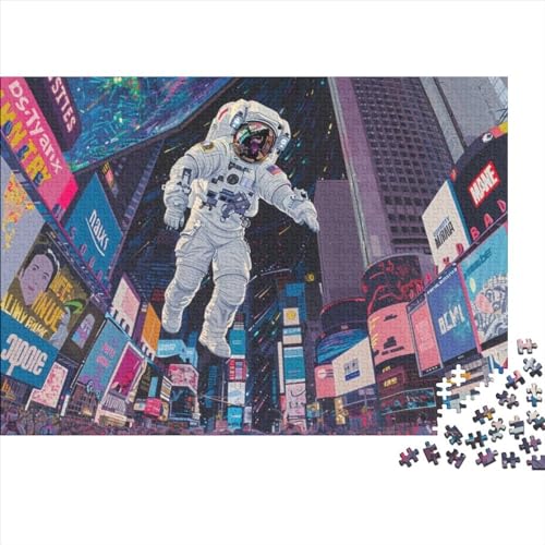 Astronauts in Times Square Puzzle für Erwachsene Puzzle mit 1000 Teilen künstlerisches Puzzle 1000 Teile Puzzle 1000 Teile Puzzle für Kinder geeignet für Kinder über 12 Jahre 1000 Teile (75 x 50 cm) von KHHKJBVCE