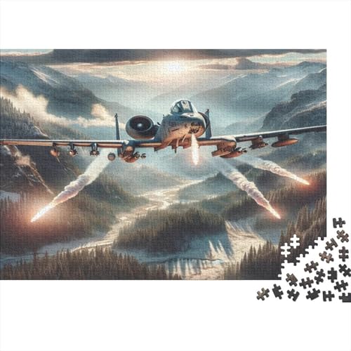 Attack Aircraft (3) 3D-Puzzles Für Erwachsene Puzzle Für Erwachsene 1000-teilige Puzzles Holzpuzzles Puzzle Familienspiel Puzzle Geeignet Für Kinder Ab 12 Jahren 1000pcs (75x50cm) von KHHKJBVCE