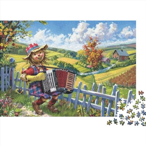 Autumn Scarecrow 3D-Puzzles Für Erwachsene Puzzles Für Erwachsene 300 Teile Puzzle 300 Teile Familienstress Abbauen Geeignet Für Kinder Über 12 Jahre 300pcs (40x28cm) von KHHKJBVCE