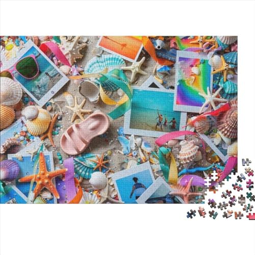 Beach Puzzles Für Erwachsene, 500 Teile, Kunstpuzzle, 500 Teile, Holzpuzzle, Jedes Teil Ist EIN Unikat, Geeignet Für Kinder Ab 12 Jahren 500pcs (52x38cm) von KHHKJBVCE