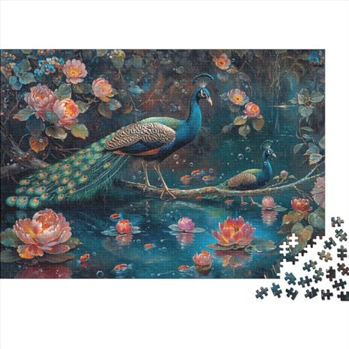 Beautiful Peacock Puzzle 1000 Teile Erwachsenenpuzzle Erwachsenenpuzzle 1000 Teile Puzzle 1000 Teile Kinderpuzzle Geeignet Für Kinder Ab 12 Jahren 1000pcs (75x50cm) von KHHKJBVCE