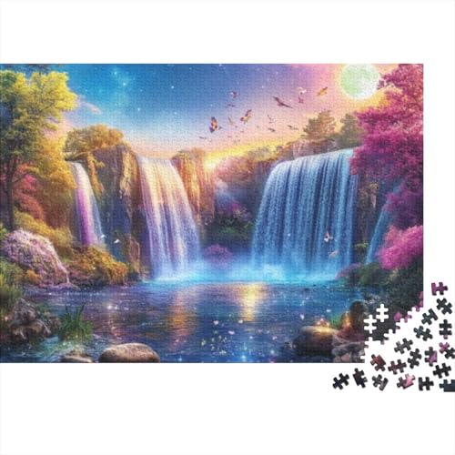 Beautiful Waterfall 1000-teilige Puzzles Für Erwachsene 1000-teilige Puzzles Einzigartige Heimdekoration Und Geschenke 1000 Puzzles Für Erwachsene Spielzeug Und Spiele 1000pcs (75x50cm) von KHHKJBVCE