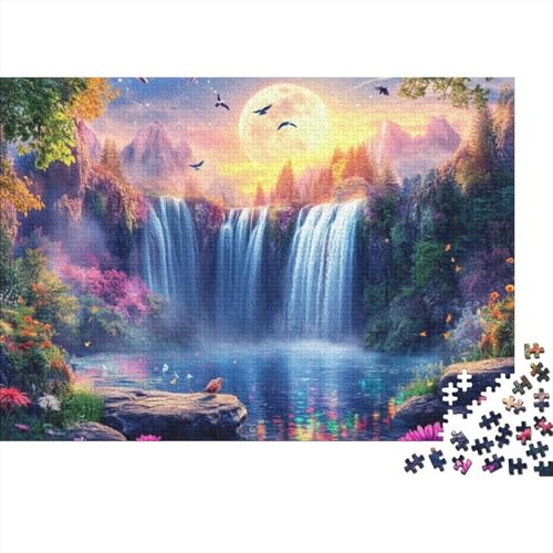 Beautiful Waterfall 300-teiliges Puzzle Für Erwachsene Puzzle 300-teiliges Impossible-Puzzle 300-teiliges Puzzle Für Erwachsene Für Erwachsene Und Kinder Ab 12 Jahren 300pcs (40x28cm) von KHHKJBVCE