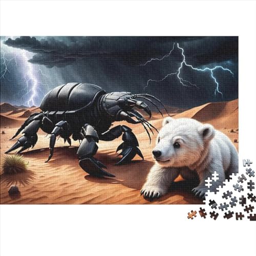 Beetle and Bear 3D-Puzzles Für Erwachsene Puzzles Für Erwachsene 300 Teile Puzzle 300 Teile Familienstress Abbauen Geeignet Für Kinder Über 12 Jahre 300pcs (40x28cm) von KHHKJBVCE