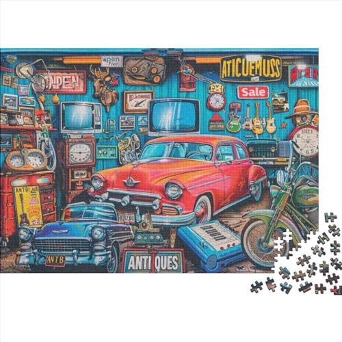 Car Repair Shop 3D-Puzzles Für Erwachsene, Kunstpuzzle, 500 Teile, Puzzles, 500 Teile, Künstlerische Dekorationen, Geeignet Für Kinder Ab 12 Jahren 500pcs (52x38cm) von KHHKJBVCE