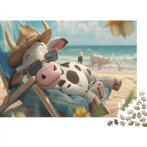 Cattle 1000-teilige Puzzles Für Erwachsene. Puzzles Mit 1000 Teilen. Lernspiele Für Erwachsene. 1000-teilige Puzzles. Spielzeug Und Spiele 1000pcs (75x50cm) von KHHKJBVCE