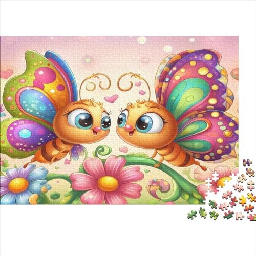 Colorful Butterfly Puzzles Für Erwachsene 500 Teile Puzzle Kunstpuzzle 500 Teile Puzzle Holzpuzzle Heimdekoration Geeignet Für Kinder Über 12 Jahre 500pcs (52x38cm) von KHHKJBVCE