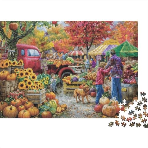 Colorful Farmers Market Puzzles Für Erwachsene, 1000 Teile, Kunstpuzzle, 1000 Teile, Puzzle, 1000 Teile, Jedes Teil Ist EIN Unikat, Geeignet Für Kinder Ab 12 Jahren 1000pcs (75x50cm) von KHHKJBVCE