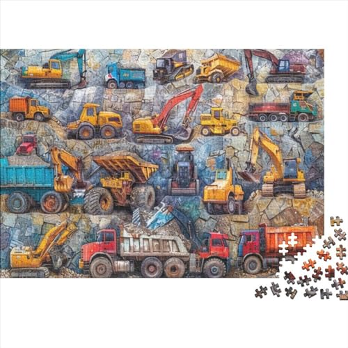 Construction Truck Puzzles Für Erwachsene, 1000 Teile, Kunstpuzzle, 1000 Teile, Puzzles, 1000 Teile, Heimdekoration, Geeignet Für Kinder Ab 12 Jahren 1000pcs (75x50cm) von KHHKJBVCE