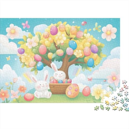 Cute Tree with Easter Eggs Puzzles Für Erwachsene, 300-teiliges Puzzle Mit 300 Teilen, Herausfordernde Puzzles Für Erwachsene, 300-teilige Puzzles Für Erwachsene Und Kinder Ab 12 Jahren 300pcs (40 von KHHKJBVCE