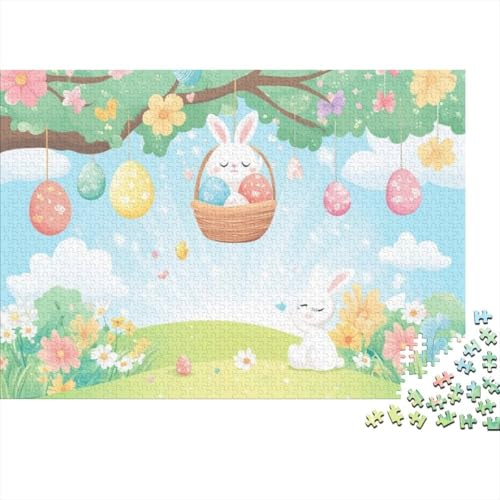 Cute Tree with Easter Eggs Puzzles Für Erwachsene 300 300-teilige Puzzles Impossible Puzzle 300 Puzzles Für Erwachsene Für Erwachsene Und Kinder Ab 12 Jahren 300pcs (40x28cm) von KHHKJBVCE