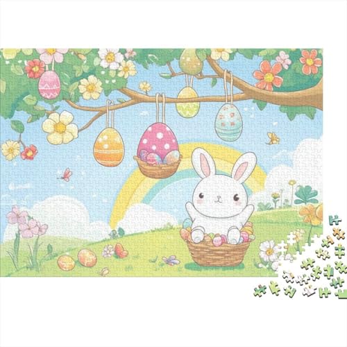 Cute Tree with Easter Eggs Puzzles Für Erwachsene 300 300-teilige Puzzles Impossible Puzzle 300-teilige Puzzles Spielzeug Und Spiele 300pcs (40x28cm) von KHHKJBVCE