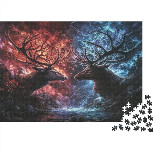 Deer 1000-teilige Puzzles Für Erwachsene. Puzzles Mit 1000 Teilen. Lernspiele Für Erwachsene. 1000-teilige Puzzles Für Erwachsene. Spielzeug Und Spiele 1000pcs (75x50cm) von KHHKJBVCE