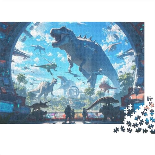 Dinosaur Puzzle 1000 Teile Erwachsenenpuzzle Kunstpuzzle 1000 Teile Puzzles 1000 Teile Heimdekoration Geeignet Für Kinder Ab 12 Jahren 1000pcs (75x50cm) von KHHKJBVCE