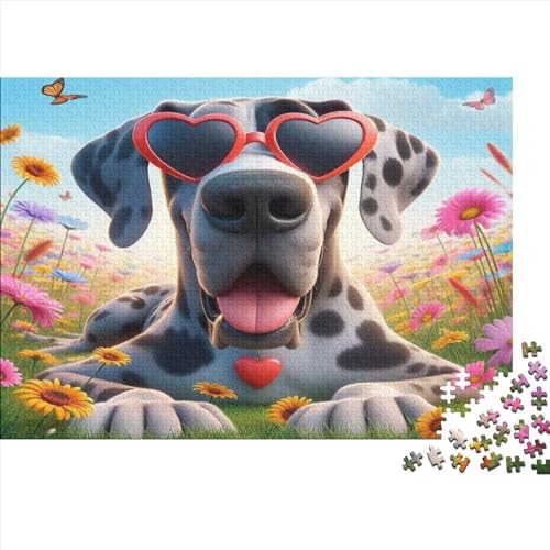 Doberman Pinscher 3D-Puzzles Für Erwachsene, Kunstpuzzle, 1000 Teile, Puzzle, 1000 Teile, Schwierig Und Herausfordernd, Großes Puzzle, Spiel, Spielzeug, Geschenk, Geeignet Für Kinder Über 12 Jahre 100 von KHHKJBVCE