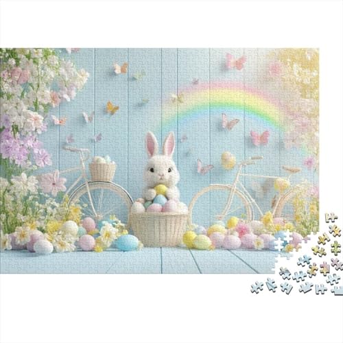 Easter Bunny Puzzles Für Erwachsene, 300 Puzzles Mit 300 Teilen, Herausfordernde Puzzles Für Erwachsene, 300 Puzzles Für Erwachsene Für Erwachsene Und Kinder Ab 12 Jahren 300pcs (40x28cm) von KHHKJBVCE