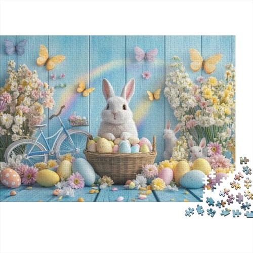 Easter Bunny Puzzles Für Erwachsene, 300 Puzzles Mit 300 Teilen, Herausfordernde Puzzles Für Erwachsene, 300 Puzzles Für Erwachsene Für Erwachsene Und Kinder Ab 12 Jahren 300pcs (40x28cm) von KHHKJBVCE