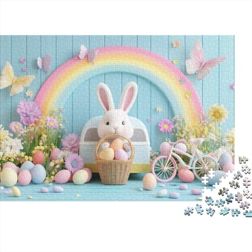 Easter Bunny Puzzles Für Erwachsene 300 300-teilige Puzzles Heimdekorationspuzzle 300-teilige Puzzles Für Erwachsene Und Kinder Ab 12 Jahren 300pcs (40x28cm) von KHHKJBVCE