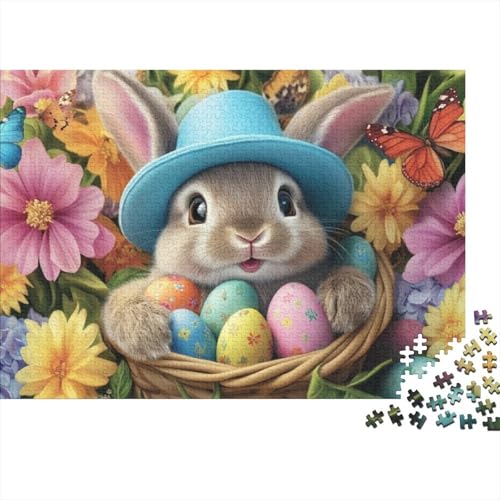 Easter Bunny Puzzles Für Erwachsene 300 300-teilige Puzzles Impossible Puzzle 300-teilige Puzzles Spielzeug Und Spiele 300pcs (40x28cm) von KHHKJBVCE