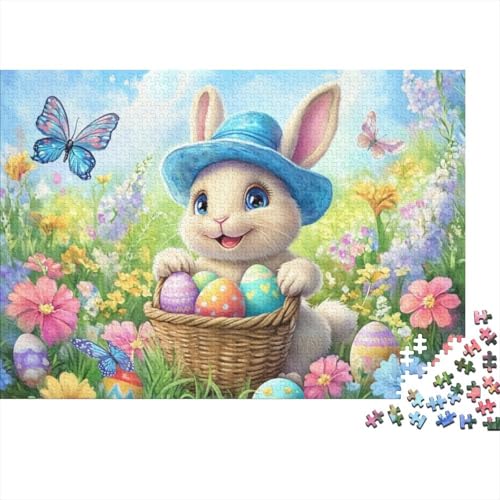 Easter Bunny Puzzles Für Erwachsene 300 300-teilige Puzzles Stressabbauende Puzzles 300-teilige Puzzles Spielzeug Und Spiele 300pcs (40x28cm) von KHHKJBVCE