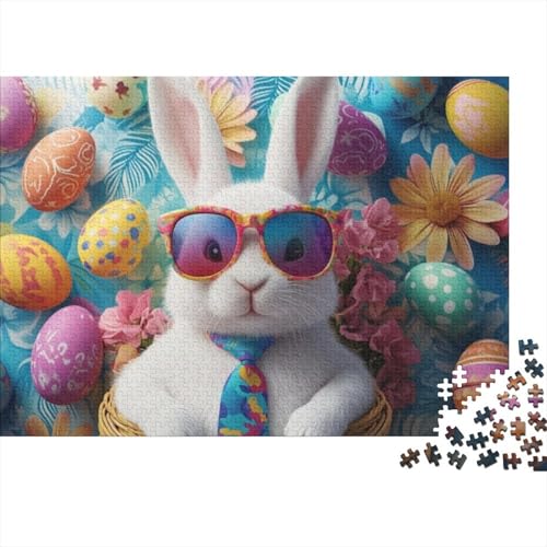 Easter Bunny Puzzles Für Erwachsene 300 300-teilige Puzzles Stressabbauende Puzzles 300-teilige Puzzles Spielzeug Und Spiele 300pcs (40x28cm) von KHHKJBVCE