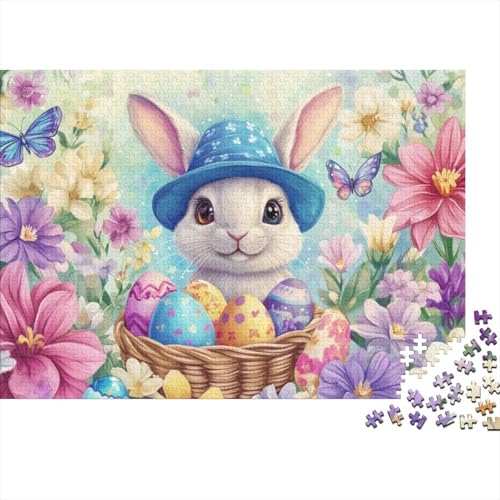 Easter Bunny Puzzles Für Erwachsene 300 Puzzles Mit 300 Teilen Heimdekorationspuzzle 300 Puzzles Für Erwachsene Spielzeug Und Spiele 300pcs (40x28cm) von KHHKJBVCE