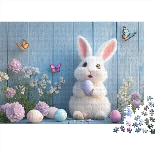 Easter Bunny Puzzles Für Erwachsene 300 Puzzles Mit 300 Teilen Lernspiele Für Erwachsene 300 Puzzles Für Erwachsene Spielzeug Und Spiele 300pcs (40x28cm) von KHHKJBVCE