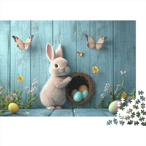 Easter Bunny Puzzles Für Erwachsene 500 500-teilige Puzzles Lernspiele Für Erwachsene 500-teilige Puzzles Spielzeug Und Spiele 500pcs (52x38cm) von KHHKJBVCE