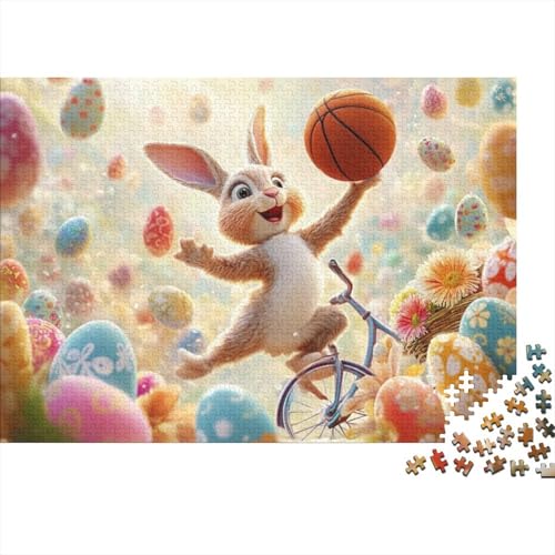 Easter Bunny and Eggs Puzzles Für Erwachsene 300 300-teilige Puzzles Lernspiele Für Erwachsene 300 Puzzles Für Erwachsene Für Erwachsene Und Kinder Ab 12 Jahren 300pcs (40x28cm) von KHHKJBVCE