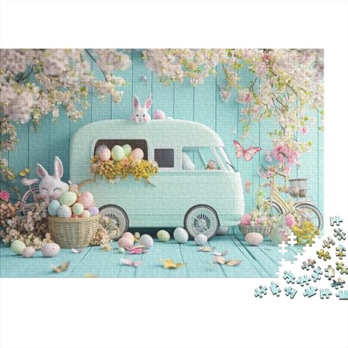 Easter Bunny and Eggs Puzzles Für Erwachsene 300 Puzzles 300 Teile Lernspiele Für Erwachsene 300 Puzzles Für Erwachsene Für Erwachsene Und Kinder Ab 12 Jahren 300pcs (40x28cm) von KHHKJBVCE