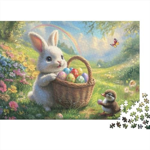 Easter Bunny and Eggs Puzzles Für Erwachsene 300 Puzzles Mit 300 Teilen Anspruchsvolle Puzzles Für Erwachsene 300 Puzzles Für Erwachsene Für Erwachsene Und Kinder Ab 12 Jahren 300pcs (40x28cm) von KHHKJBVCE