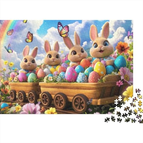 Easter Bunny and Eggs Puzzles Für Erwachsene 300 Puzzles Mit 300 Teilen Einzigartige Heimdekoration Und Geschenke 300 Puzzles Für Erwachsene Für Erwachsene Und Kinder Ab 12 Jahren 300pcs (40x28cm) von KHHKJBVCE