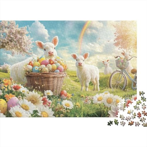 Easter Cow Puzzles Für Erwachsene 300 Puzzles 300 Teile Impossible Puzzle 300 Teile Puzzles Spielzeug Und Spiele 300pcs (40x28cm) von KHHKJBVCE