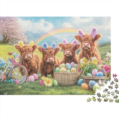 Easter Egg Puzzles Für Erwachsene 300 300-teilige Puzzles Lernspiele Für Erwachsene 300-teilige Puzzles Spielzeug Und Spiele 300pcs (40x28cm) von KHHKJBVCE