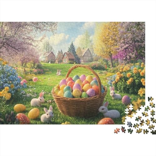 Easter Egg Puzzles Für Erwachsene 300 Puzzles 300 Teile Lernspiele Für Erwachsene 300 Teile Puzzles Spielzeug Und Spiele 300pcs (40x28cm) von KHHKJBVCE