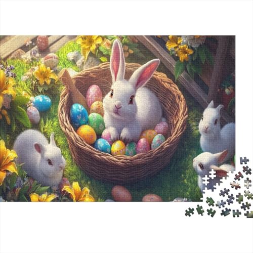 Easter Eggs and Bunny Puzzles Für Erwachsene, 300 Puzzles Mit 300 Teilen, Herausfordernde Puzzles Für Erwachsene, 300 Puzzles Für Erwachsene Für Erwachsene Und Kinder Ab 12 Jahren 300pcs (40x28cm) von KHHKJBVCE