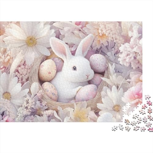 Easter Eggs and Rabbit Puzzles Für Erwachsene, 300 Puzzles, 300 Teile, Herausfordernde Puzzles Für Erwachsene, 300 Teile, Spielzeug Und Spiele 300pcs (40x28cm) von KHHKJBVCE