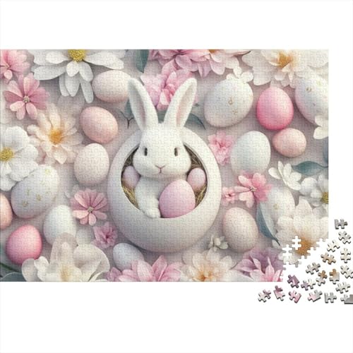 Easter Eggs and Rabbit Puzzles Für Erwachsene 300 300-teilige Puzzles Heimdekorationspuzzle 300-teilige Puzzles Spielzeug Und Spiele 300pcs (40x28cm) von KHHKJBVCE