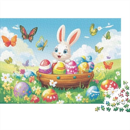 Easter Eggs and Rabbit Puzzles Für Erwachsene 300 Puzzles Mit 300 Teilen Einzigartige Heimdekoration Und Geschenke 300 Puzzles Für Erwachsene Für Erwachsene Und Kinder Ab 12 Jahren 300pcs (40x28cm) von KHHKJBVCE