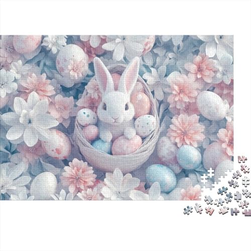 Easter Eggs and Rabbit Puzzles Für Erwachsene 300 Puzzles Mit 300 Teilen Stressabbauende Puzzles 300 Puzzles Für Erwachsene Für Erwachsene Und Kinder Ab 12 Jahren 300pcs (40x28cm) von KHHKJBVCE