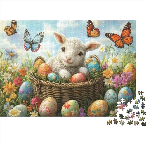 Easter Sheep Puzzles Für Erwachsene 300 Puzzles Mit 300 Teilen Einzigartige Heimdekoration Und Geschenke 300 Puzzles Für Erwachsene Spielzeug Und Spiele 300pcs (40x28cm) von KHHKJBVCE