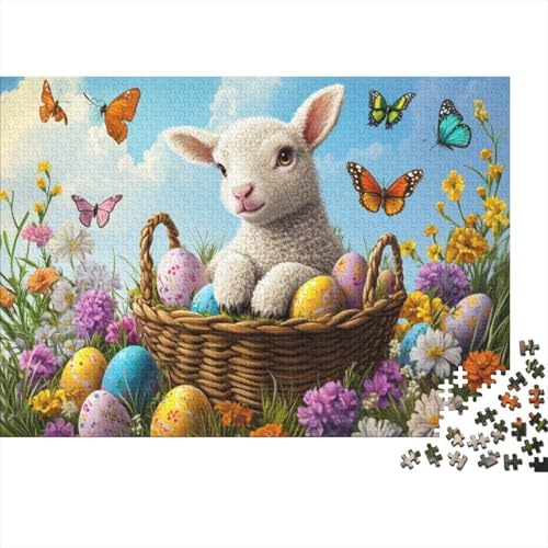 Easter Sheep Puzzles Für Erwachsene 300 Puzzles Mit 300 Teilen Heimdekorationspuzzle 300 Puzzles Für Erwachsene Spielzeug Und Spiele 300pcs (40x28cm) von KHHKJBVCE