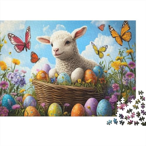 Easter Sheep Puzzles Für Erwachsene 300-teilige Puzzles Impossible Puzzle 300 Puzzles Für Erwachsene Spielzeug Und Spiele 300pcs (40x28cm) von KHHKJBVCE